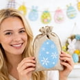 thumbnail image 4 of JeashCHAT Easter Drawstring Gift Bags, Easter Candy Bag, Easter Egg/Carrot Patterned Treat Bags, Small Gift Pouch for Easter Party Favors, 3.94" x 5.91", 4 of 6