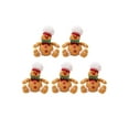 thumbnail image 6 of Pack of 5 Christmas Gingerbreads Man Ornament Festival Tree Decorations Holiday Hanging Charm for Household Use, 6 of 11