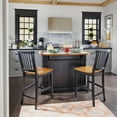 thumbnail image 6 of Homestyles Americana Wood Kitchen Island Set in Black, 6 of 8