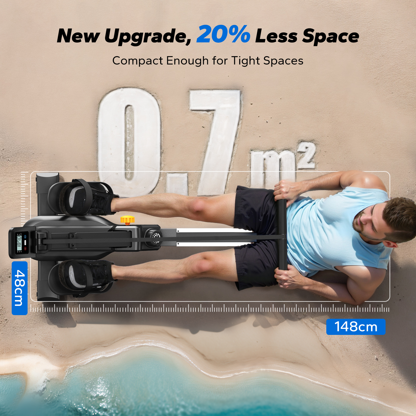 MERACH Magnetic Rowing Machine 16 Levels 350lbs photo 4