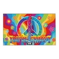 thumbnail image 5 of Tie-Dye Peace & Love Groovy Door Mat - Non-Slip Washable Rug for Entryway & Bathroom, 5 of 6
