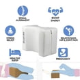thumbnail image 3 of DREAM ART Knee Pillow Memory Foam Leg Pillow for Sides Sleepers,Sciatic Nerve Pain Relief Washable and Removable Cover White 10X8X6 Inch, 3 of 3