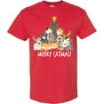 thumbnail image 3 of Inktastic Merry Catmas with Cat Tree and Yellow Star T-Shirt, 3 of 5