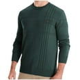 thumbnail image 3 of UVEASISHA Mens Lightweight Sweaters Soft Crewneck Knit Pullover Regular Fit Casual Knitted Jumper Tops 2025 Fall Thin Fashion Sweater Shirts Holiday Sales Green M, 3 of 6