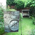 thumbnail image 1 of BSDHOME Livre avec Boussole Dorée Rétro Décor Drapeau de Jardin 28x40 Pouces, 1 of 1