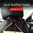 thumbnail image 4 of Gancho para asiento de coche, multifuncional, de acero inoxidable, con forma de cuero, cosido a mano, 4 of 4