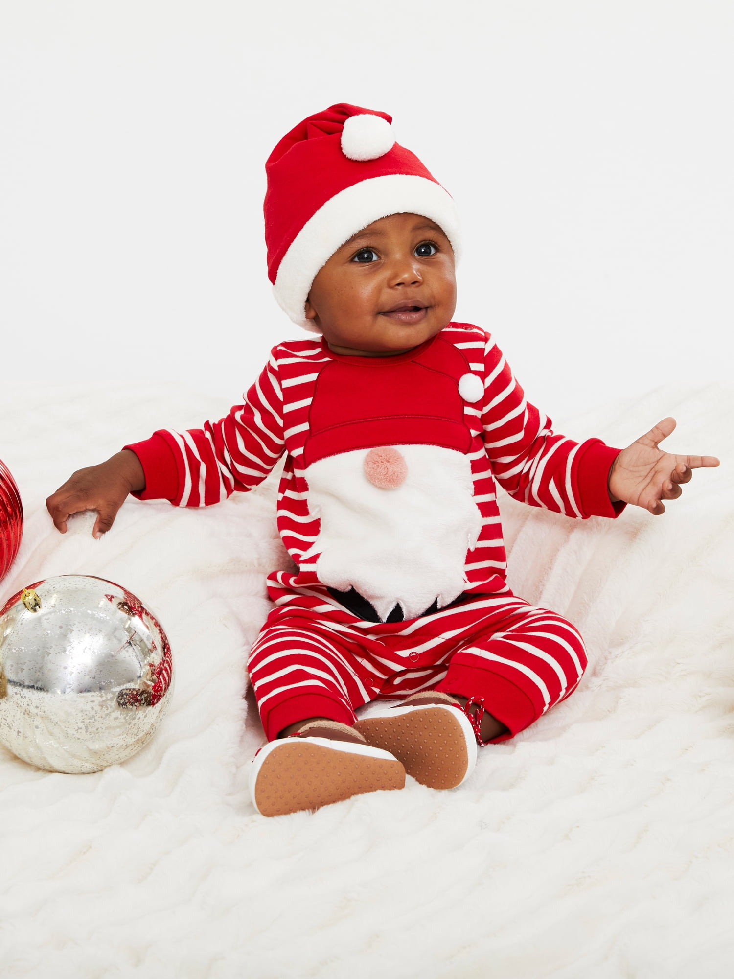 Baby Shark 2-piece Baby Boy/Girl Merry Christmas Allover Jumpsuit with Hat
