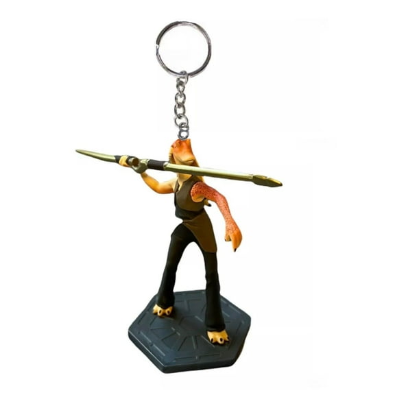 Star Wars Jar Jar Binks Key Ring Keychain Figure Figurine Sith Lord PVC Ornament New