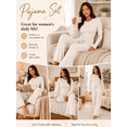 thumbnail image 3 of OHHSHEEN 2 piece womens lounge set, long sleeve pajama set for women, Soft Pjs Loungewear with Pockets, 3 of 6