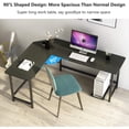 thumbnail image 4 of Tribeisgns Modern L-Shape Desk, Corner Computer Desk with Large Working Space and CPU Stand, 4 of 5