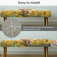 thumbnail image 5 of Whosucclay Highland Cattle Sunflower Oil Painting Print Stretch Dining Bench Cover, Wear Resistant Bench Slipcover Washable Bench Seat Protector Rectangle Bench Cover for Dining Room, Living Room, 5 of 7
