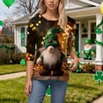 thumbnail image 4 of felwors St Patricks Day Shirt Women 2025 Casual Plus Size 3/4 Sleeve Irish Clover Shirts Funny Saint Patrick's Tunic Tops (Light Yellow, L), 4 of 6
