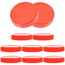 Reusable Lids For Bottles Covers Large Mouth Jar Wide Plastic Storage Tank Glass Red 10 Pcs
