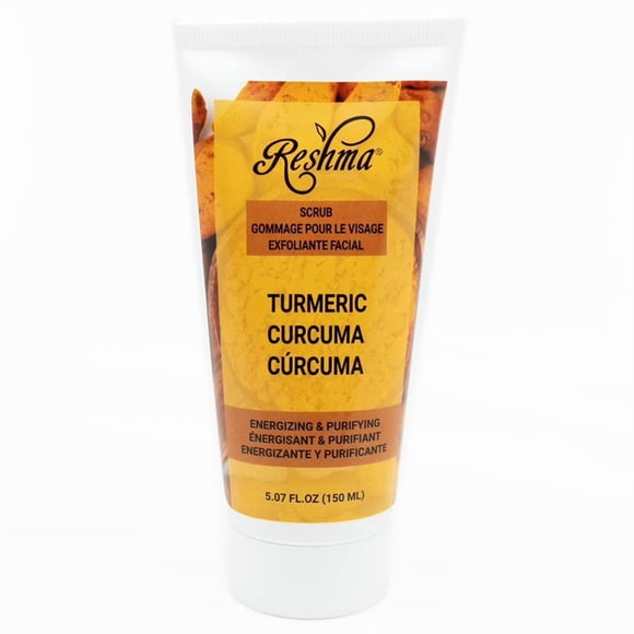 Reshma Beauty Turmeric Scrub Limpiador de doble acción Exfoliante facial y corporal suave para todo tipo de piel y piel apagada Hidratante y exfoliante Mejora el brillo natural Sin crueldad 5.07 oz Pa