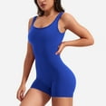 thumbnail image 5 of Utoimkio Clearance Women's Workout Seamless Jumpsuit Yoga Ribbed Bodycon One Piece Spaghetti Strap Shorts Romper, 5 of 8