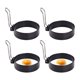 thumbnail image 5 of 2 anillos para huevos, molde profesional para panqueques, anillos para cocinar huevos para hornear, molde redondo antiadherente de acero inoxidable para huevos fritos, sándwiches, panqueques (con cepillo y pinzas de mano, color aleatorio) JM, 5 of 5