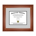 thumbnail image 3 of Single Diploma Frame with Double Matting for 17" x 14" Tall Diploma with Walnut 2" Frame, 3 of 5