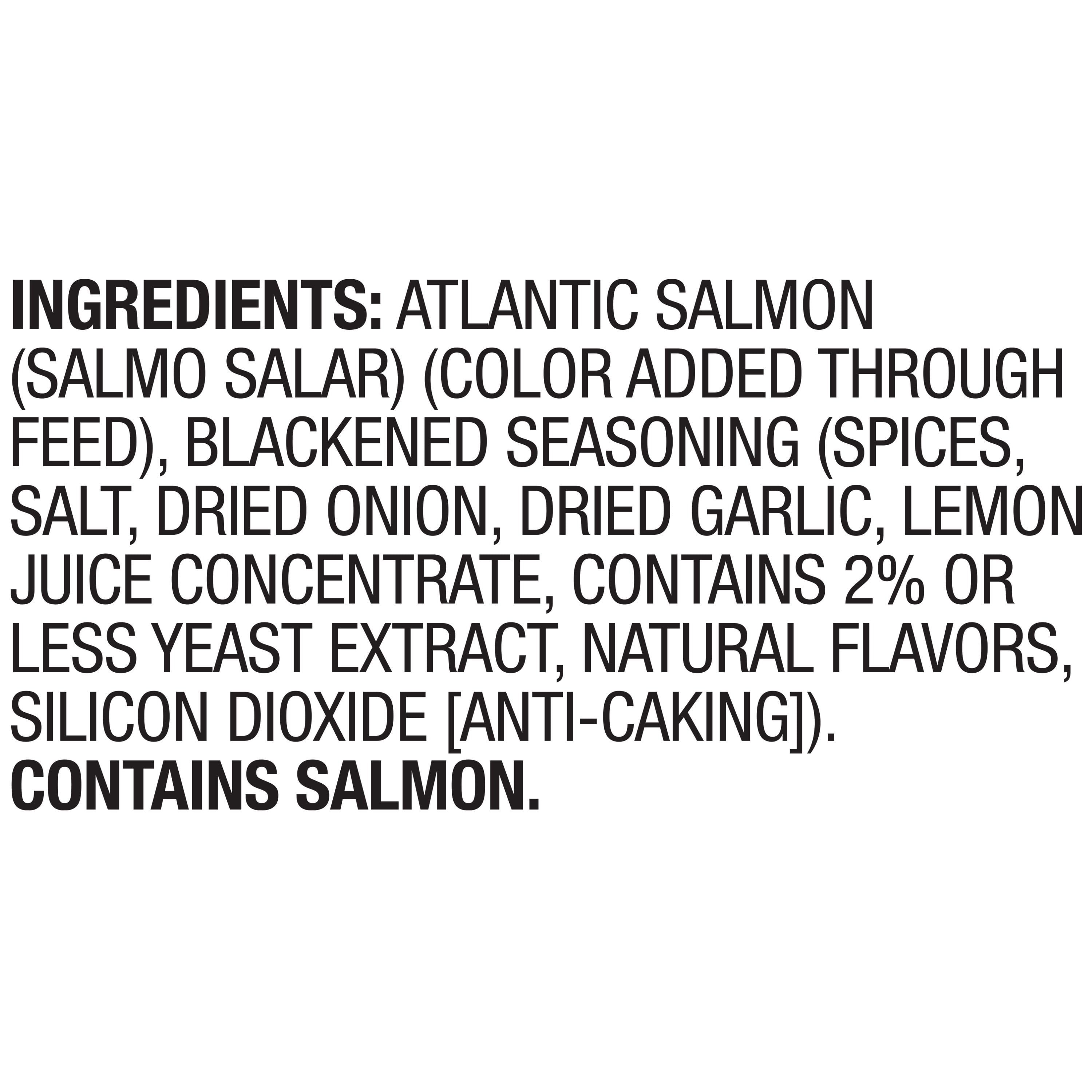 Marketside Blackened Atlantic Salmon, 1 lb Bag (Frozen)