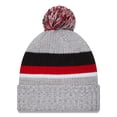 thumbnail image 2 of Men's New Era Heather Gray Atlanta Falcons Cuffed Knit Hat with Pom, 2 of 2