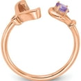 thumbnail image 2 of 10K Rose Gold Letter L With Birthstone Ring (Size 7) Made In United States 10xnr81lr, 2 of 5