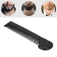 thumbnail image 4 of Mustache Comb, Professional Stainless Steel Beard Comb Stylish Styling Tool Rust Proof  For Daily Life For Home Travel Black, 4 of 8