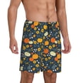 thumbnail image 2 of Fuzoiu Pumpkins And Sunflowers2 Print Pajama Shorts for Men, Men's Pajama Bottoms,Mens Lounge Sleepwear,Pajama Pants with Pocket-3X-Large, 2 of 6