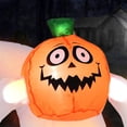 thumbnail image 5 of Modelo inflable de aire de Halloween, diseño de escena luminosa con cabeza de fantasma blanco de terror y calabaza, decoraciones para festivales de fantasmas, 5 of 5