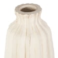 thumbnail image 4 of DecMode 20" Cream Magnesium Oxide Vase with Carved Grooves, 4 of 9
