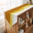 thumbnail image 4 of Ombre Orange Waves Table Runner Linen Burlap Table Runner 70 Inches Long Abstract Art Gradient Modern Dresser Scarves for Kitchen Island Coffee Dining Room Party Wedding Banquet Holiday Decor 13"x70", 4 of 8