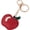 Red, variant on Leather Leaf Fruit Keychain, 1pc Cute Apple Keychains Metal Key Ring, Mini Cute Key Pendant Accessories for Wallet Bag Purse Pendant