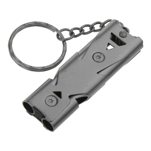 Steel Emergency Whistle Lifeguard High Decibels Whistle Survival Flat Whistle