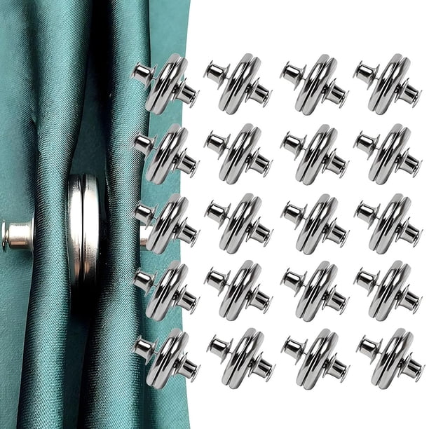 20 pares de cierres magnéticos para cortinas, clips magnéticos para cortinas, fuertes imanes para cortinas, pesos para evitar fugas de luz, mantienen la cortina cerrada para el hogar, el dormitorio,