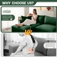 thumbnail image 5 of 2 Seater Sectional Sofa with Storage -Green Living Room Couch, Corduroy-like Chenille Fabric, Crescent Wraparound Design - Compact 2-Person Sofa for Small Spaces, 5 of 13