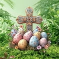 thumbnail image 4 of Costeam Easter Cross Acrylic Garden Stake，Weather Resistant Outdoor Decor for Lawn Yard and Holiday Celebration, 4 of 6