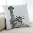 thumbnail image 1 of Ahgly Company Sites Famous Statues Coussin Décoratif d'Intérieur, 18 Po X 18 Po, 1 of 6