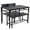 Black, variant on Counter Height Dining Set, 5 Pieces Dining Table Set with 4 Stools, Black Kitchen Tables Set for Small Spaces, Contemporary Bar Table Set for Breakfast Nook, Dining Room, JA2874
