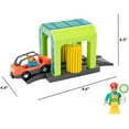 thumbnail image 4 of HYPERLIVING Wooden Railway Accessories Car Wash for Railway Track, Train Toy Accessories Compatible with All Major Brands of Train Set System, Railway Track Station for Children Aged 3 and Over, 4 of 6