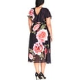 thumbnail image 2 of City Chic Womens Plus Chelsea Show Floral Print Surplice Neck Maxi Dress Black S, 2 of 2