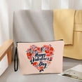 thumbnail image 6 of Valentine’s Day Cosmetic Bag Lipstick Bag, 10x6.7 Inch Flowers & Hearts Printed Portable Zipper Cute Stocking Stuffer Present, 6 of 6
