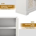 thumbnail image 5 of CBJCBJ 31.5" Kitchen Sideboard Buffet Cabinet with 2 Door Storage, Mid-Century Accent Cabinet for Living Room,White, 5 of 6