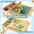 thumbnail image 4 of Costway Table de Jeu Multi-Activités pour Enfants, Bureau en Bois pour Blocs de Construction avec Rangement, Rouleau de Papier, 4 of 10