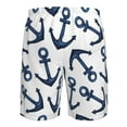 thumbnail image 6 of Naloa Navy Blue Anchors Men's Beach Shorts, Surfing shorts, Swim trunks, Quick Dry Swim Trunks for Surfing Beach Fun - Medium, 6 of 9