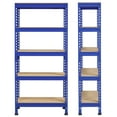 thumbnail image 3 of Alden Design 5-Shelf Boltless & Adjustable Steel Storage Shelf Unit, Blue, Holds up to 330 lb per Shelf, 3 of 4