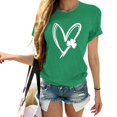 thumbnail image 2 of Pxiakgy Vente Chaude! T-Shirt Trèfle de la Saint-Patrick pour Femmes Chanceux Irlandais Manches Courtes T-Shirt Graphique Trèfle Mode Décontractée Imprimé Amour Col Rond Manches Courtes T-Shirt, 2 of 4