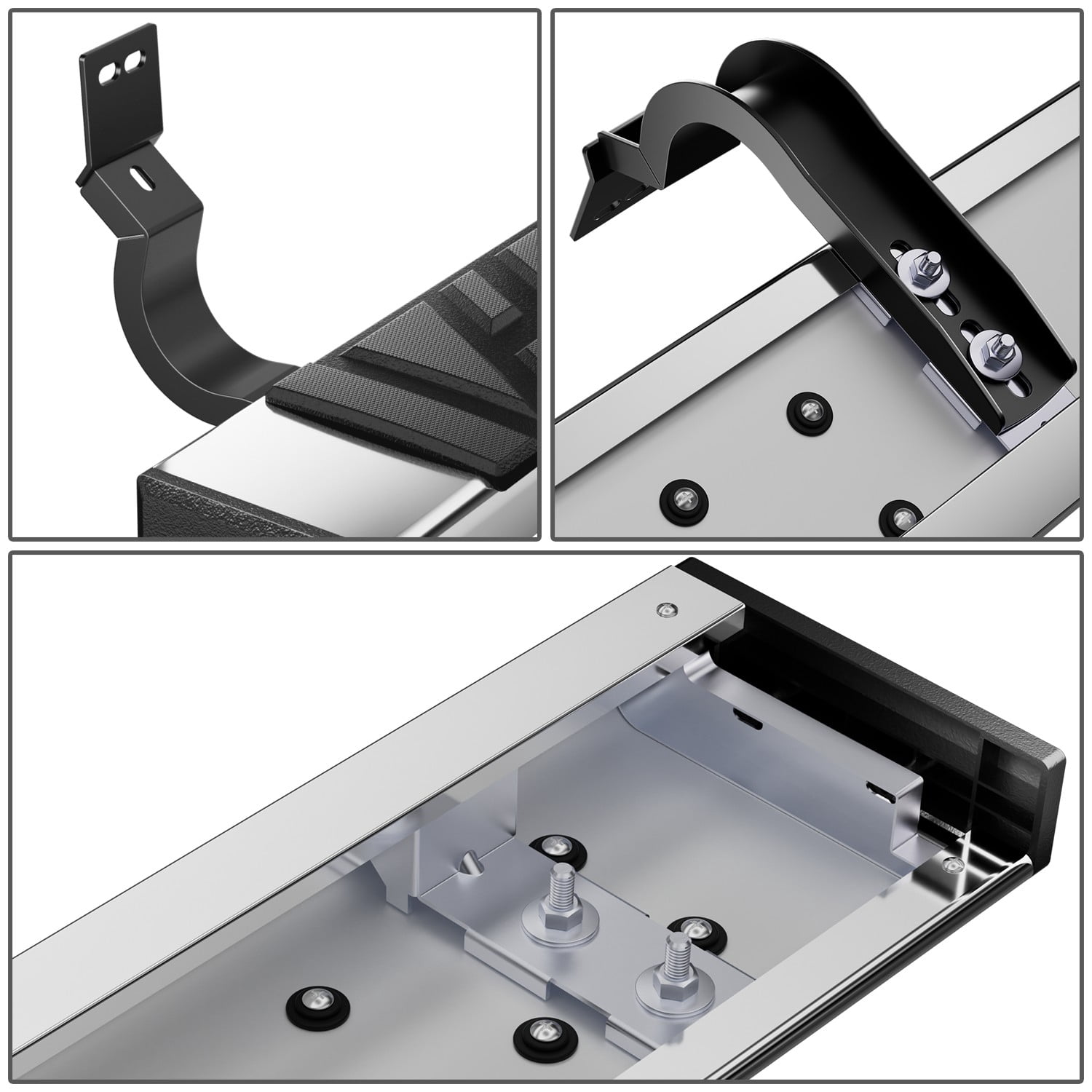 DNA Motoring 6.5" Side Step Nerf Bars Running Boards for 2004-2015 Nissan Titan Extended Cab