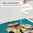 thumbnail image 6 of Kdxio I Love Sushi for Dish Drying Mat,24*18 inch Absorbent Dish Drainer Kitchen Counter,Large Size Dish Drying Pad for Countertops,Draining Racks, 6 of 9
