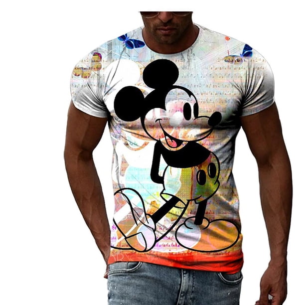 New Disney T Shirts Mickey Mouse Cartoon Anime 3D Print Streetwear Men Women Fashion Oversized T Shirt Kids Boys Girls Tees Tops110 Gao Jinjia LED