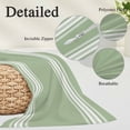 thumbnail image 3 of Sage Green Body Pillow Covers 20"x60", Farmhouse Sage Green White Striped Soft Brushed Microfiber Breathable Throw Pillow Covers, Decorative Pillowcase with Zipper for Couch Sofa Bedroom Living Room, 3 of 9