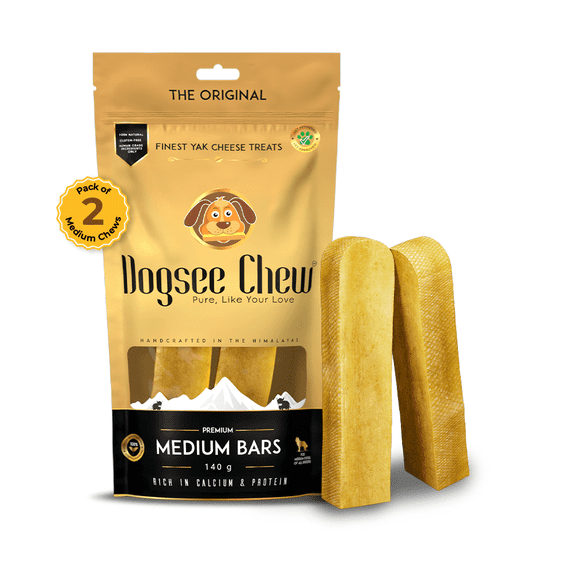 Dogsee DC-MB-FBA 4.9 oz Himalayan Natural Yak Dog Chews - Medium