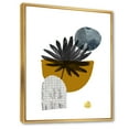 thumbnail image 3 of Designart 'Abstract Geometry Shapes and Tropical Palm Leaf I' Modern Framed Canvas Wall Art Print, 3 of 5